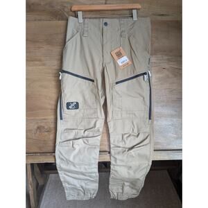 RevolutionRace Durable Pants Mens L 33/34 Khaki Multi Pocket Hiking Outdoor NWT